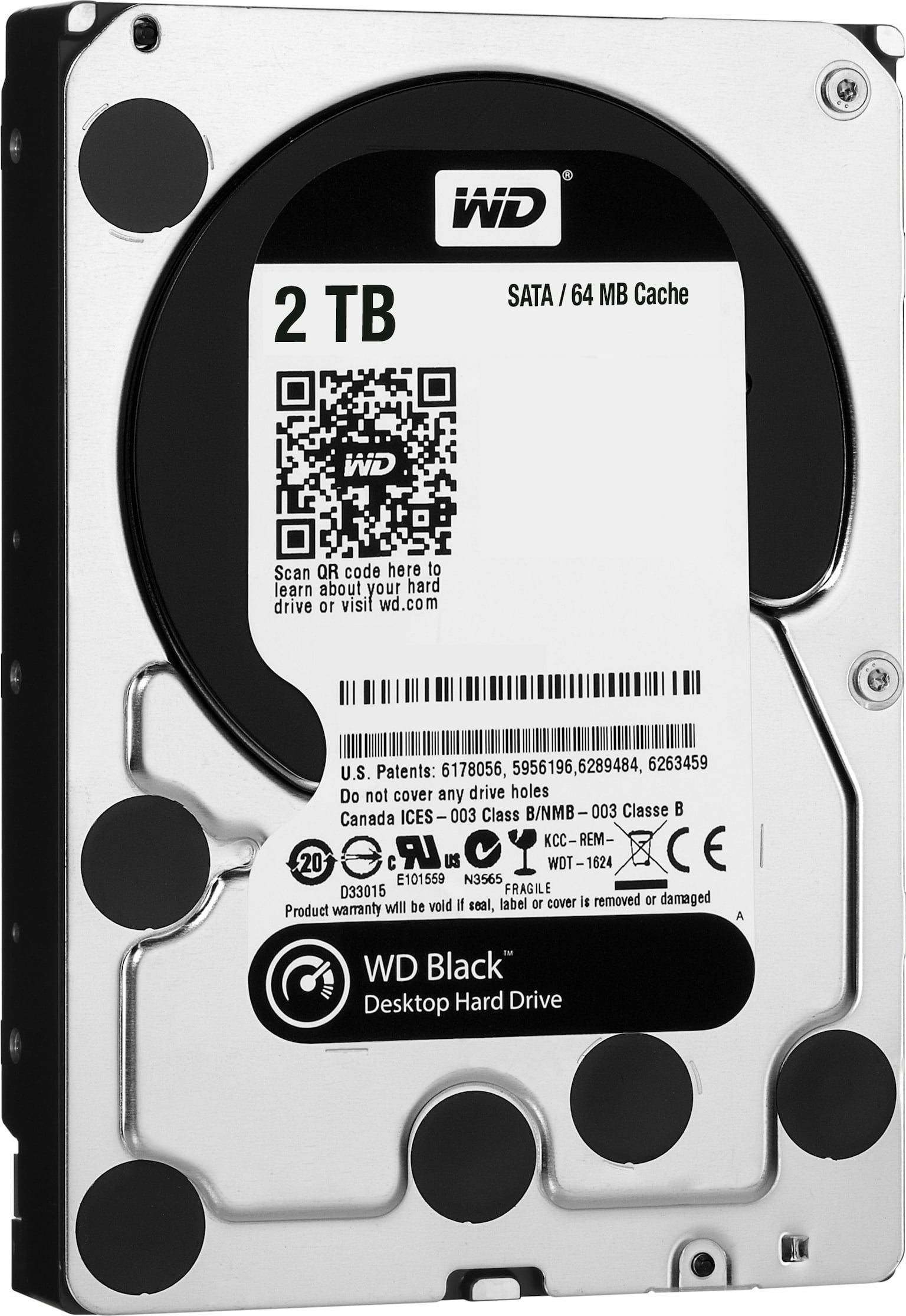 Жесткий диск Western Digital 2Tb 7200rpm Original SATA-III WD2003FZEX Black 64Mb 3.5"