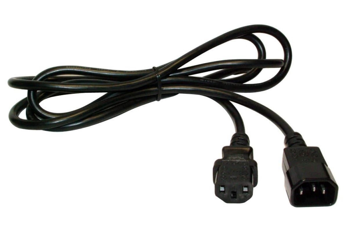 Шнур питания Lanmaster C13-C14, 3х0.75, 220В, 10А, черный, 2 м