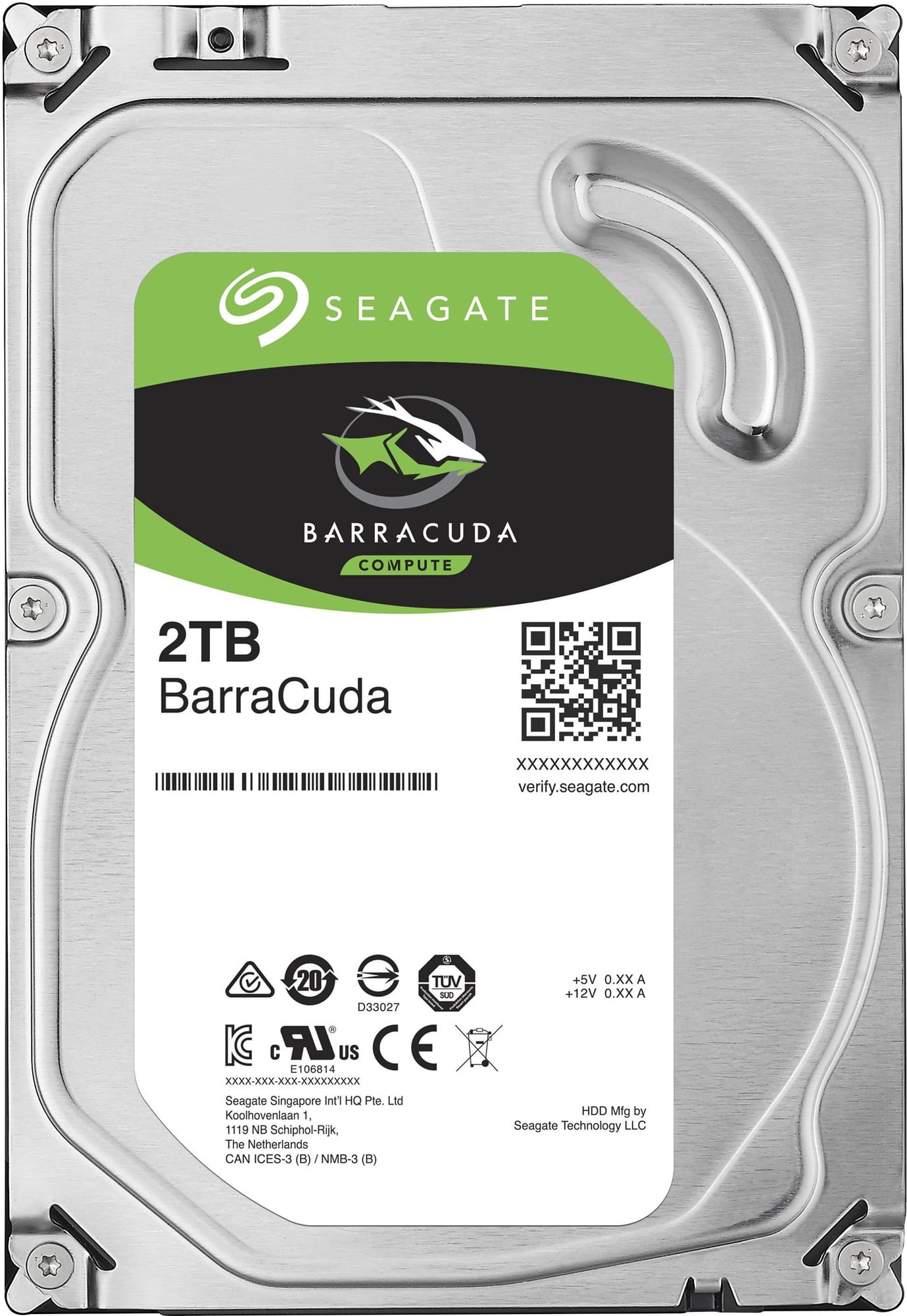 Жесткий диск HDD Seagate BarraCuda 2Tb 7200rpm SATA 256Mb 3.5"