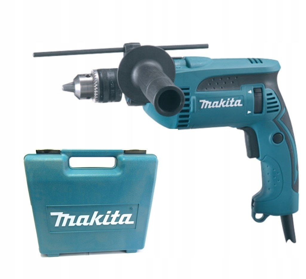 Дрель ударная Makita HP1640K 680Вт патрон:кулачковый реверс (кейс в комплекте)