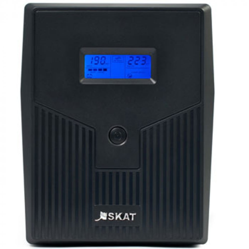Источник бесперебойного питания SKAT-UPS 2000/1200 220В 1200Вт 2 АКБ 9А·ч внутр. меандр. стабилизация напряжения