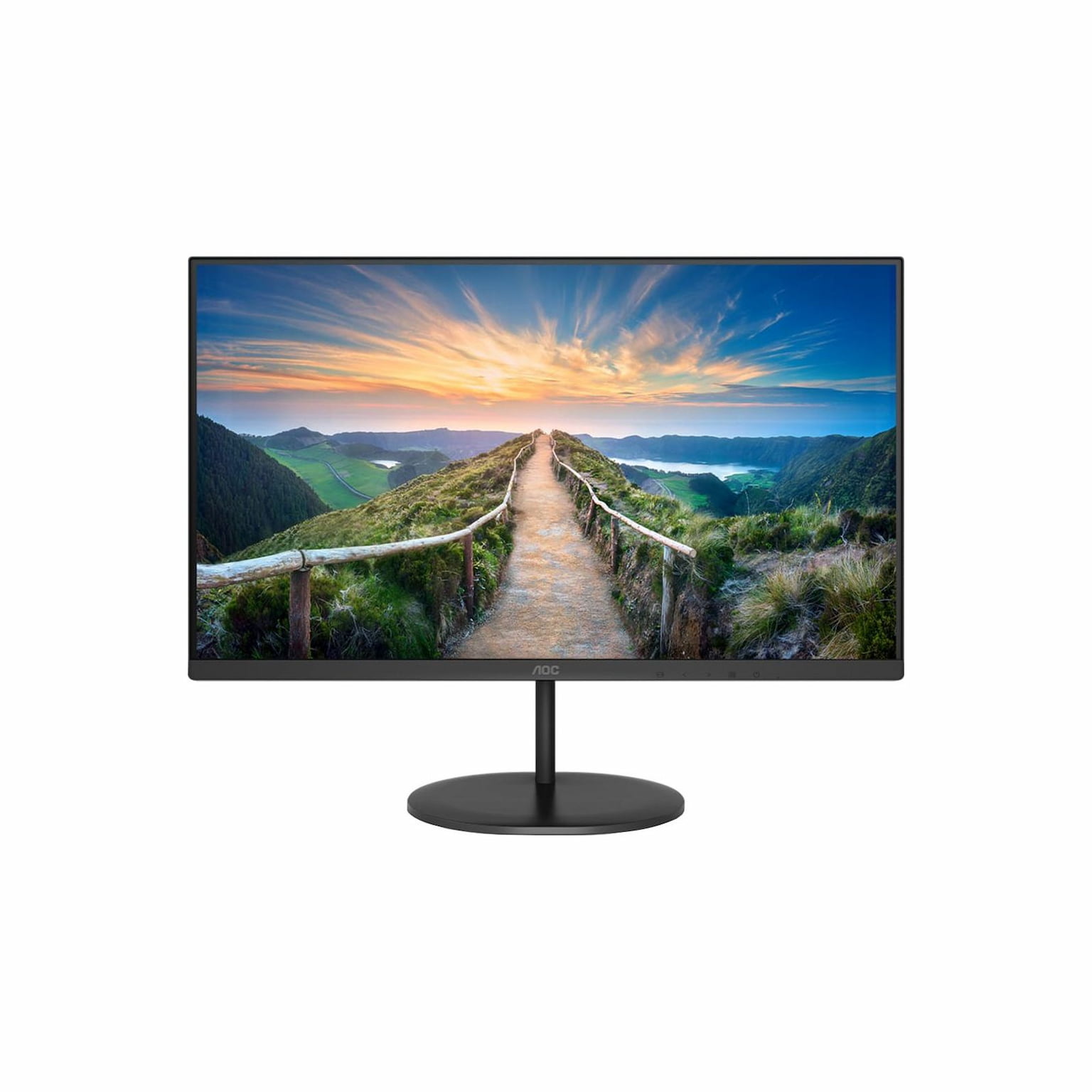 Монитор 23.8" AOC Q24V4EA IPS 2560x1440, 75 Гц, 4 мс, 16:9, 250 кд/м², HDMI, DisplayPort, встроенные динамики, черный