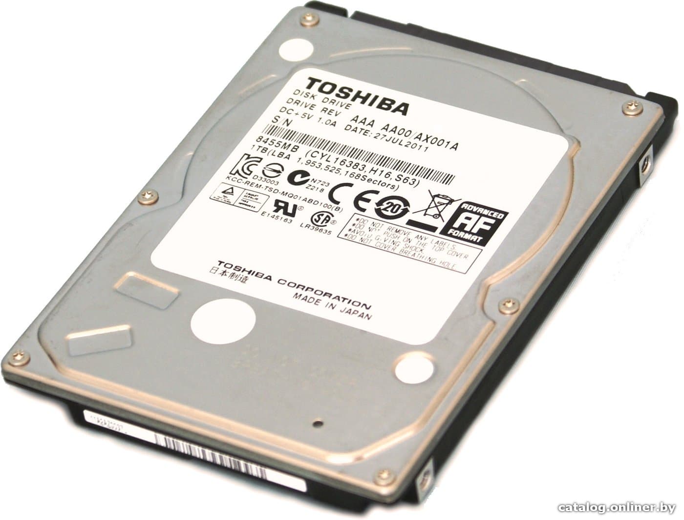 Жесткий диск HDD Toshiba MQ01ABD 1Tb 5400rpm SATA 8Mb 2.5"