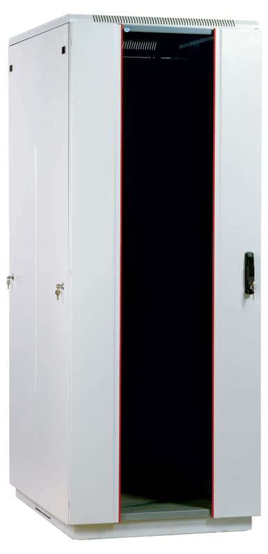 Шкаф телеком. напольный 42U (800x1000) дверь стекло (ШТК-М-42.8.10-1ААА) (3 коробки)