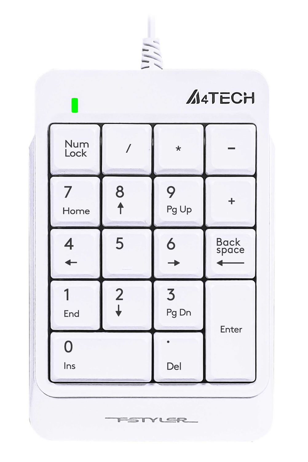 Числовой блок проводной A4Tech Fstyler FK13P, USB, белый
