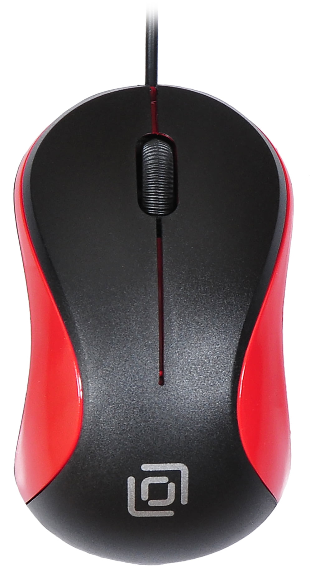 Мышь проводная Oklick 115S черный/красный, 1200 dpi, USB, кнопки - 3