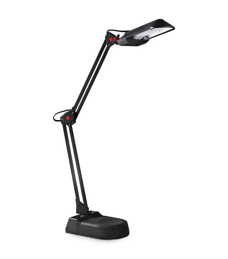 Лампа настольная Camelion KD-017A С0211W черный в к-те база+струбцина