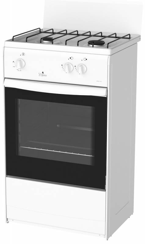 Плита газовая Darina 1AS GM 521 001 W белый/черный, конфорок 2 шт, духовка 45 л, 50 см x 85 см x 41 см