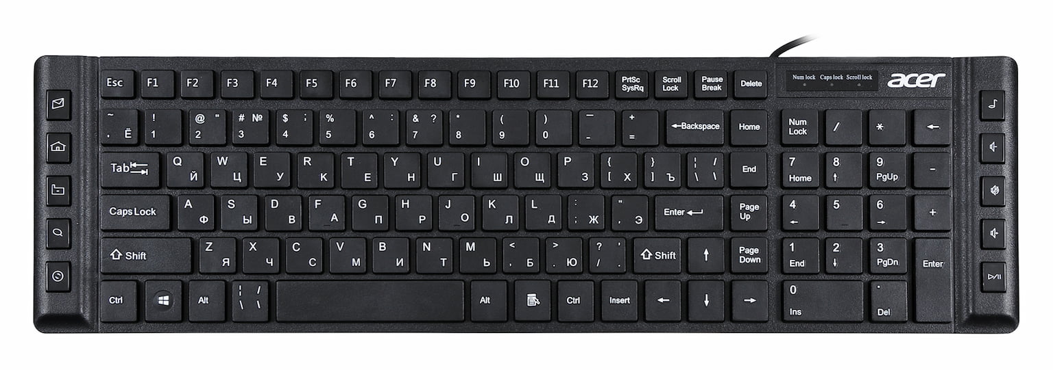 Клавиатура проводная Acer OKW010 ZL.KBDEE.002, USB, черный