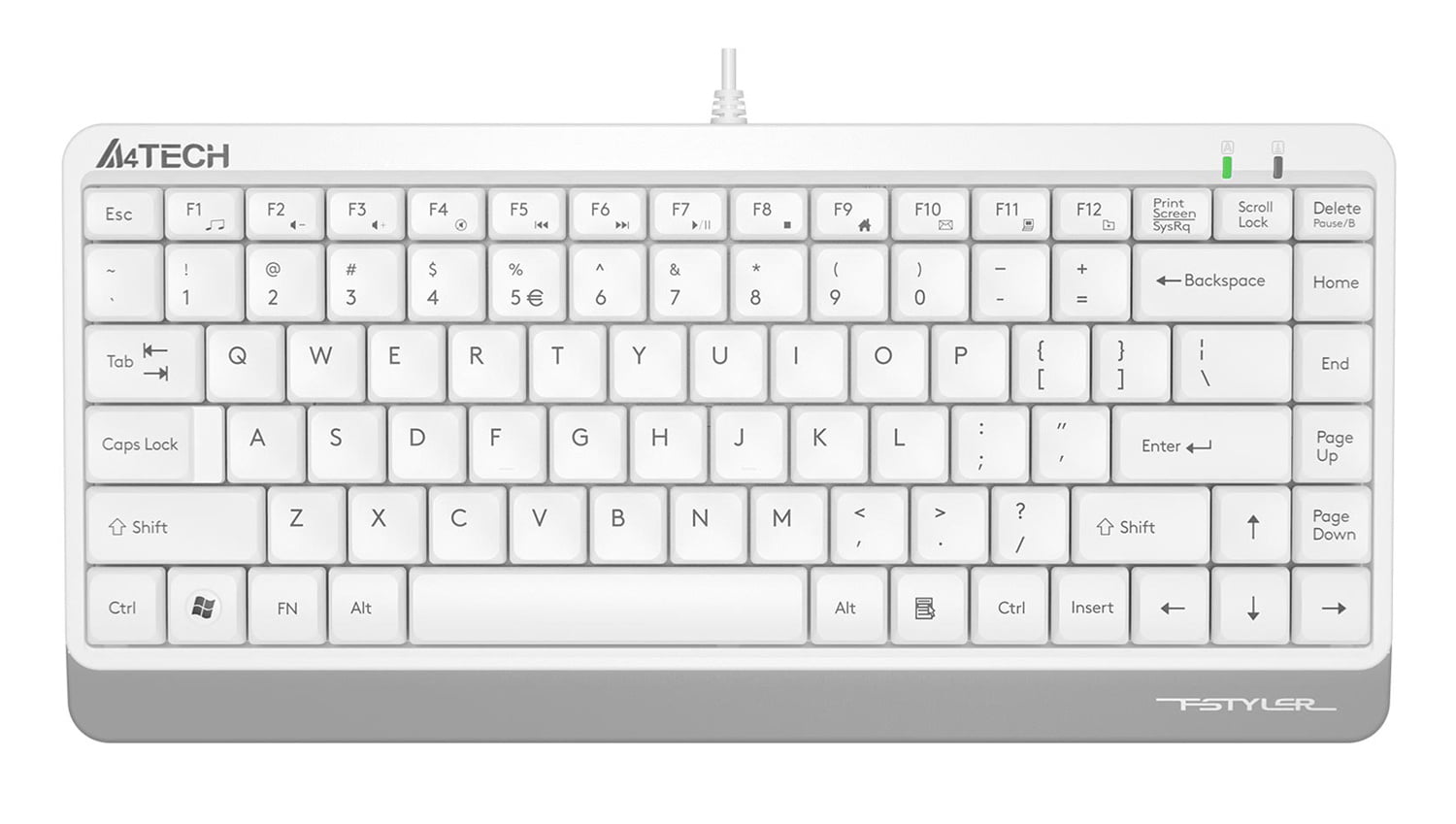 Клавиатура проводная A4Tech Fstyler FK11 USB белый