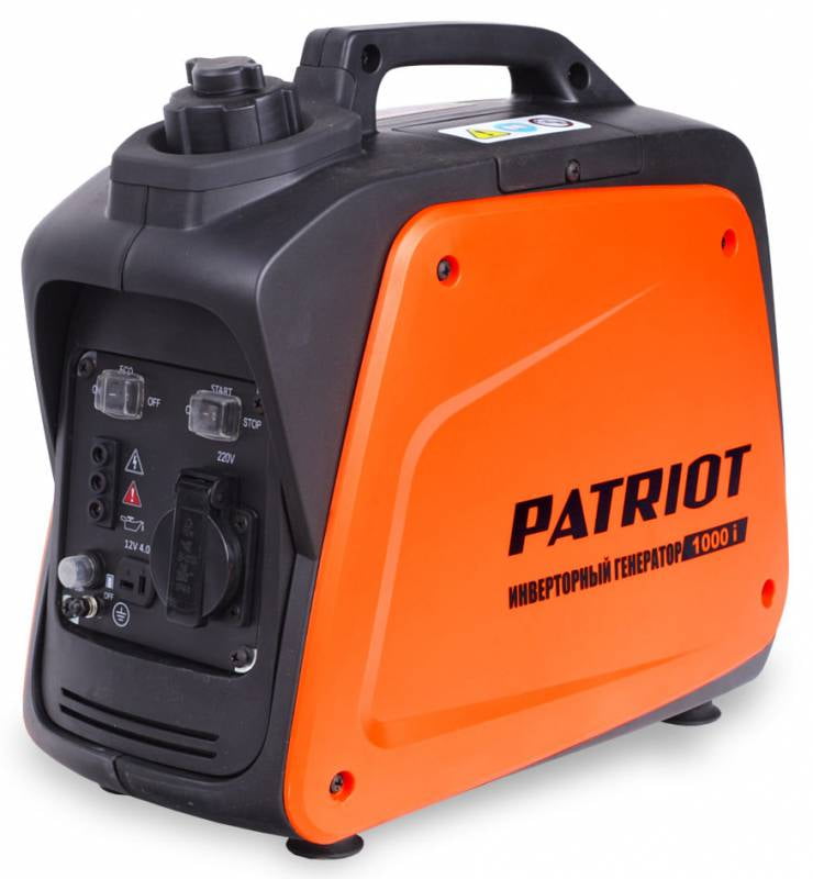Электрогенератор бензиновый инверторный Patriot 1000i, 0.9 кВт, 60 дБ, 9 кг