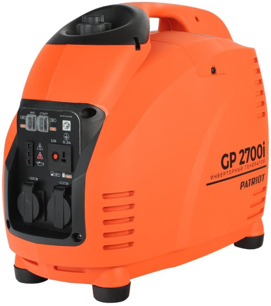 Электрогенератор бензиновый инверторный Patriot 2700i, 2.5 кВт, 60 дБ, 29 кг
