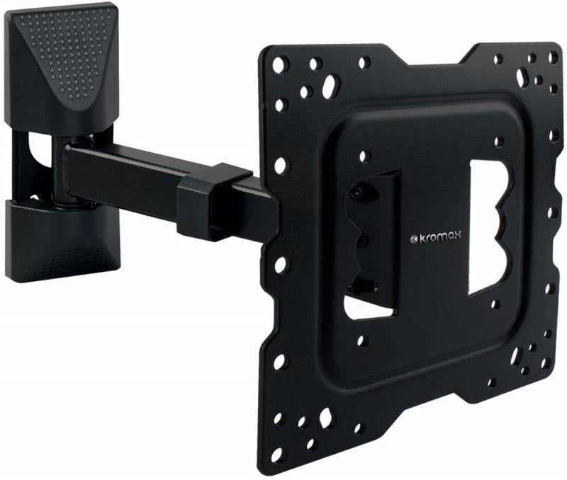 Кронштейн Kromax DIX-17 BLACK (для LED/LCD телевизоров 22"-55", max 30 кг, настенный, 4 ст свободы, наклон ±15°, поворот 180°, от стены 63-300 мм, max VESA 400x400 мм, вращение экрана ±5°, съемная монтажная пластина, кабель-канал, 5 шт/уп.)
