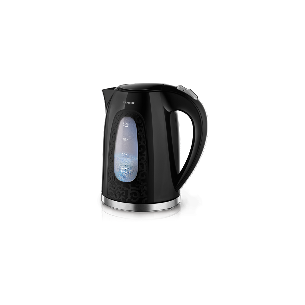 Чайник электрический Centek CT-0041 белый, 2.0 л, 2200 Вт, скрытый нагревательный элемент
