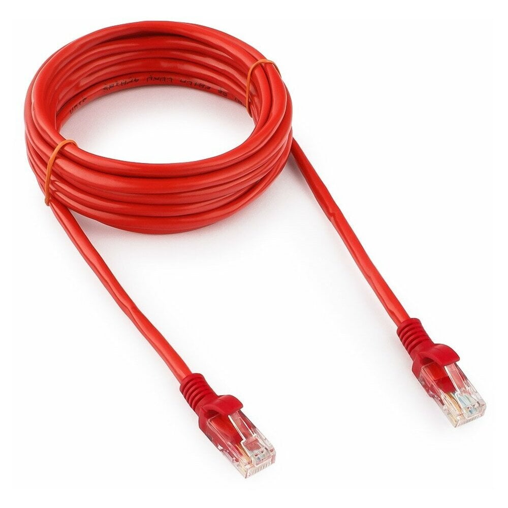 Патч-корд UTP Cablexpert cat.5e, 3м, литой, многожильный, красный