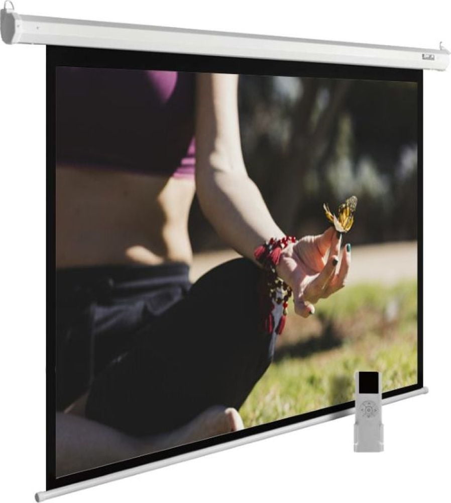 Экран Cactus 197x200см MotoExpert CS-PSME-200x200-WT 1:1 настенно-потолочный рулонный белый (моторизованный привод)