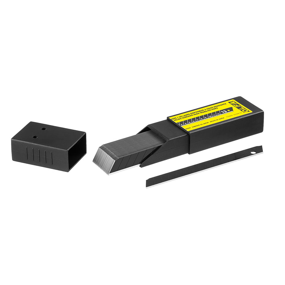 Штукатурно -малярный инструмент Лезвия OLFA сегментированные BLACK MAX, 9х80х0,38мм, 13 сегментов, 50шт OL-ABB-50B