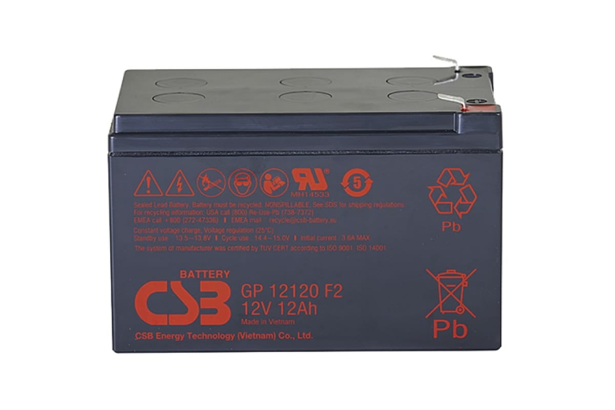 Батарея CSB GP 12120 (12V 12Ah) F2