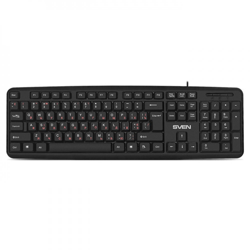 Клавиатура SVEN KB-S230 проводная, USB Type-A, чёрный