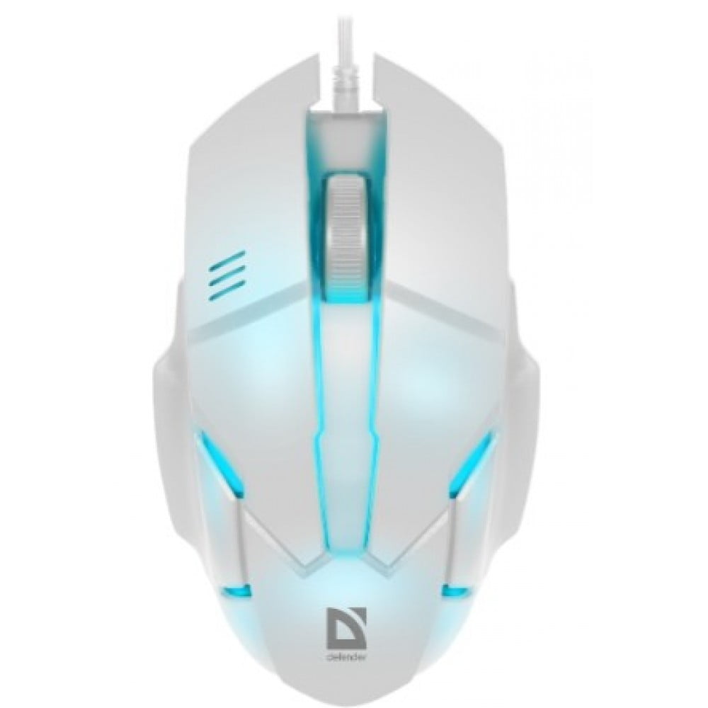 Мышь проводная Defender Host MB-982 белый, 1000 dpi, USB, кнопки - 3