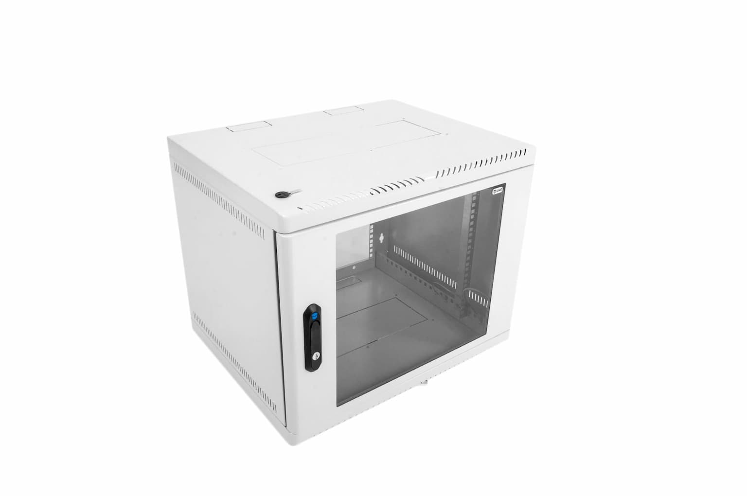 Шкаф настенный ЦМО ШРН-12.650 12U 600x650мм пер.дв.стекл несъемные бок.пан. 50кг серый