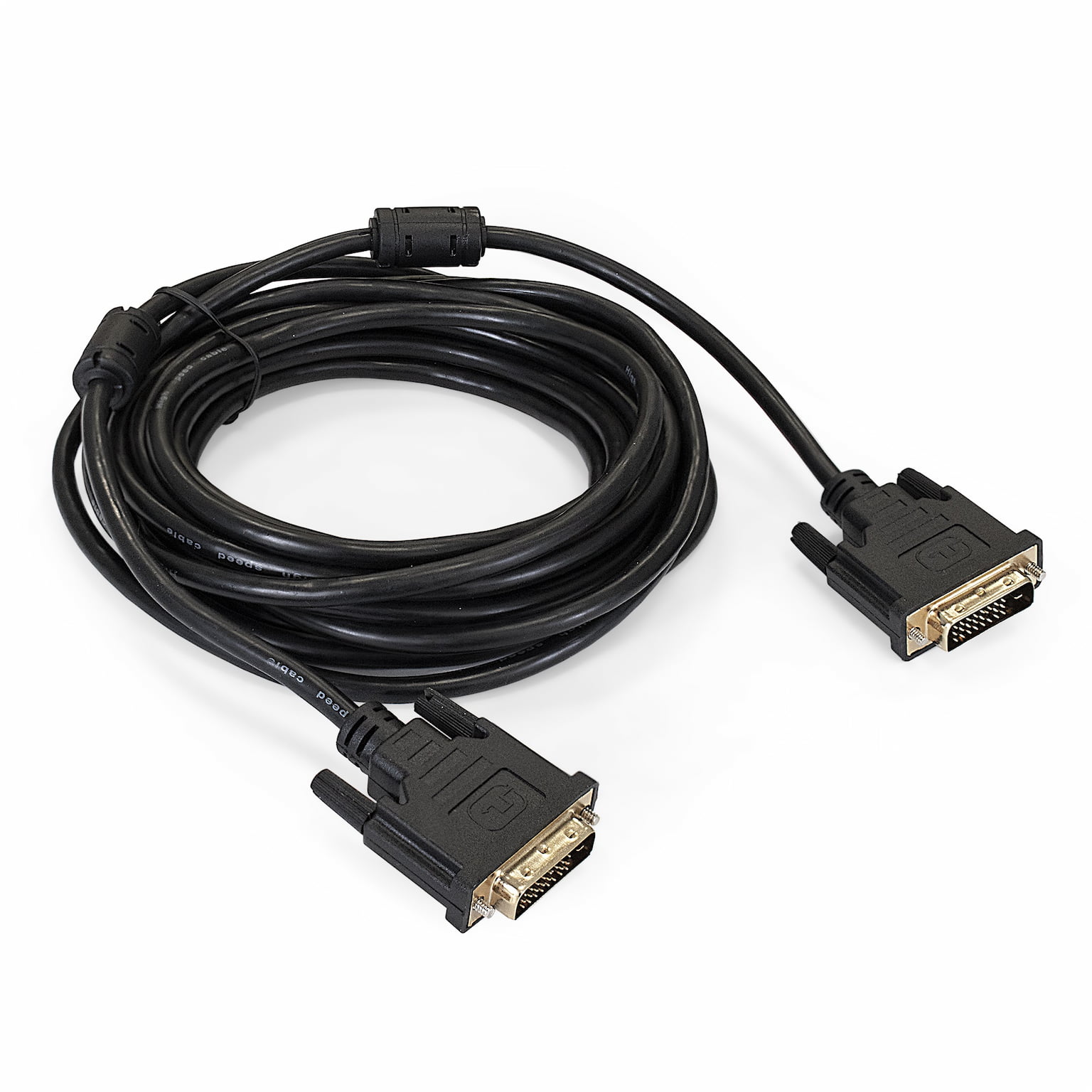 Кабель DVI dual link (25M-25M) 5м ExeGate, 2 фильтра, позолоченные контакты