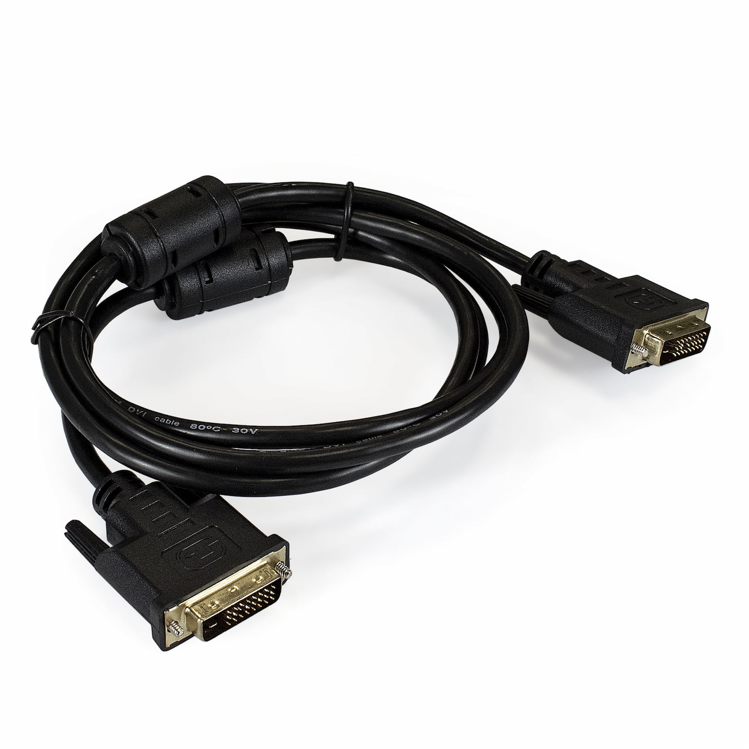 Кабель DVI dual link (25M-25M) 1.8м ExeGate, 2 фильтра, позолоченные контакты