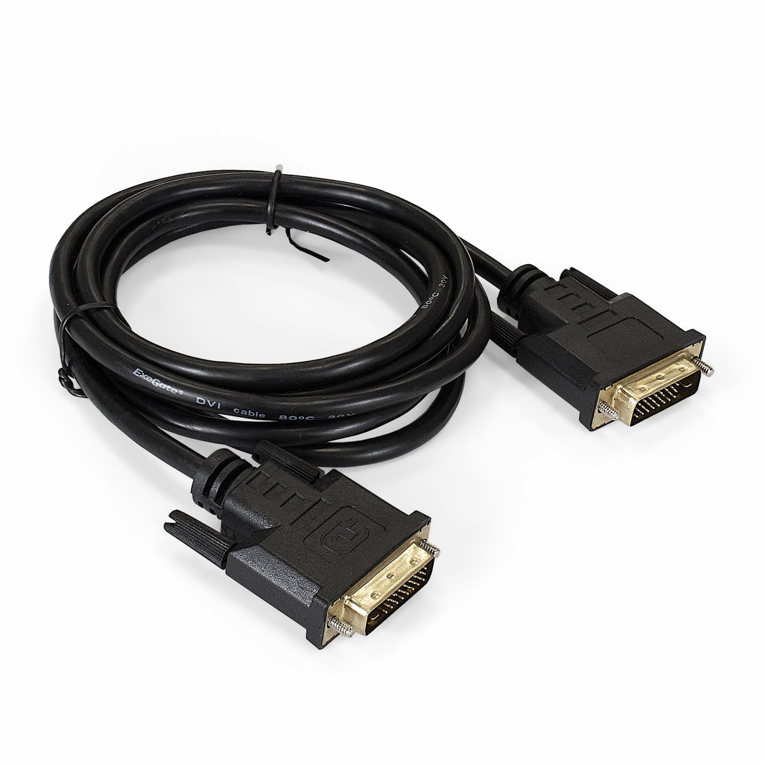 Кабель DVI dual link 1.8м ExeGate, позолоченные контакты