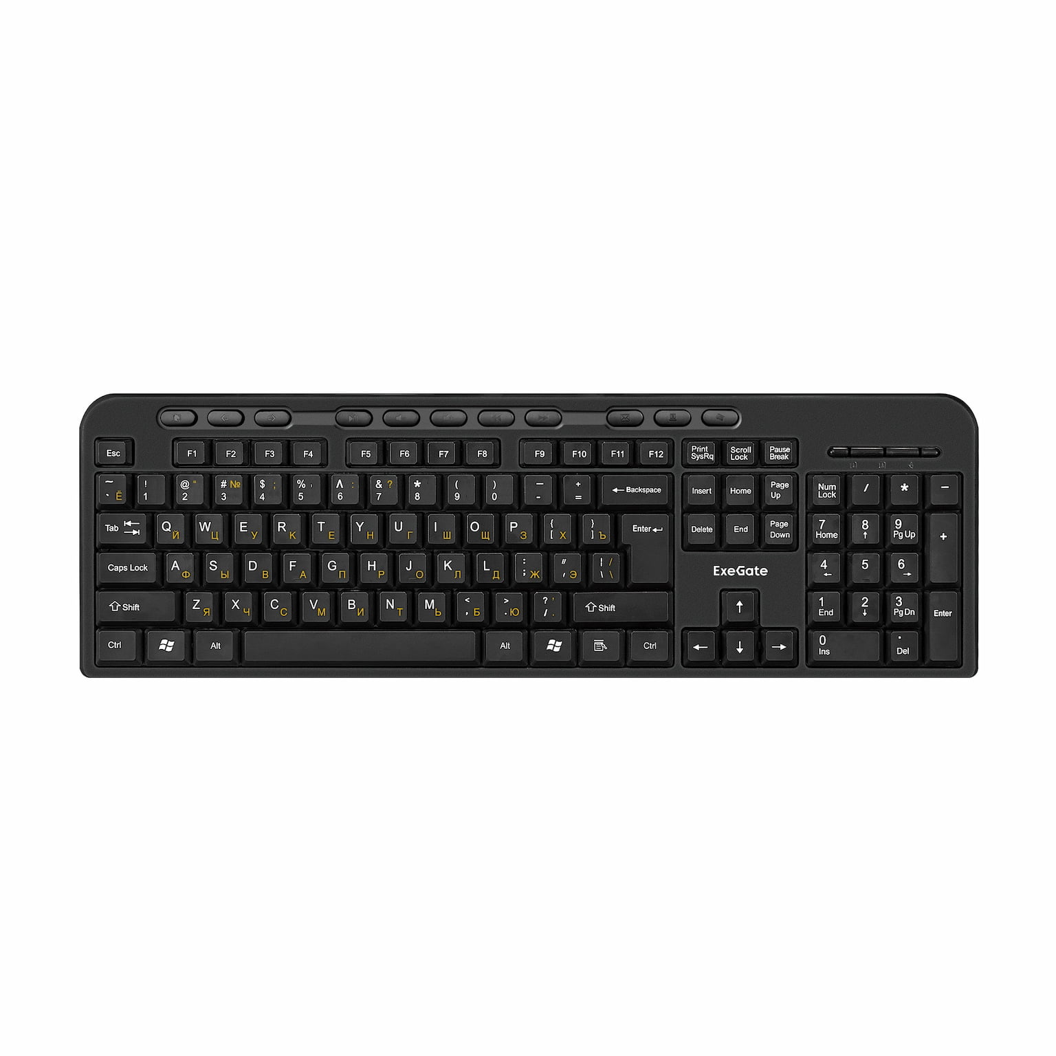Клавиатура проводная ExeGate Multimedia Professional Standard LY-500M (EX286177RUS) проводная, USB, черный