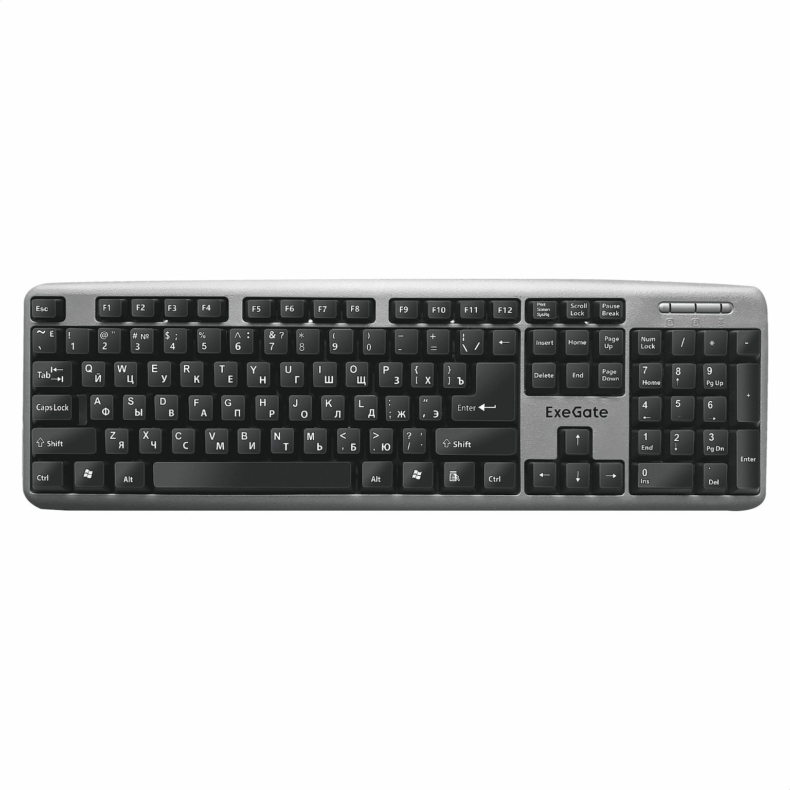 Клавиатура проводная ExeGate LY-401 (EX264086RUS), USB, серебристый