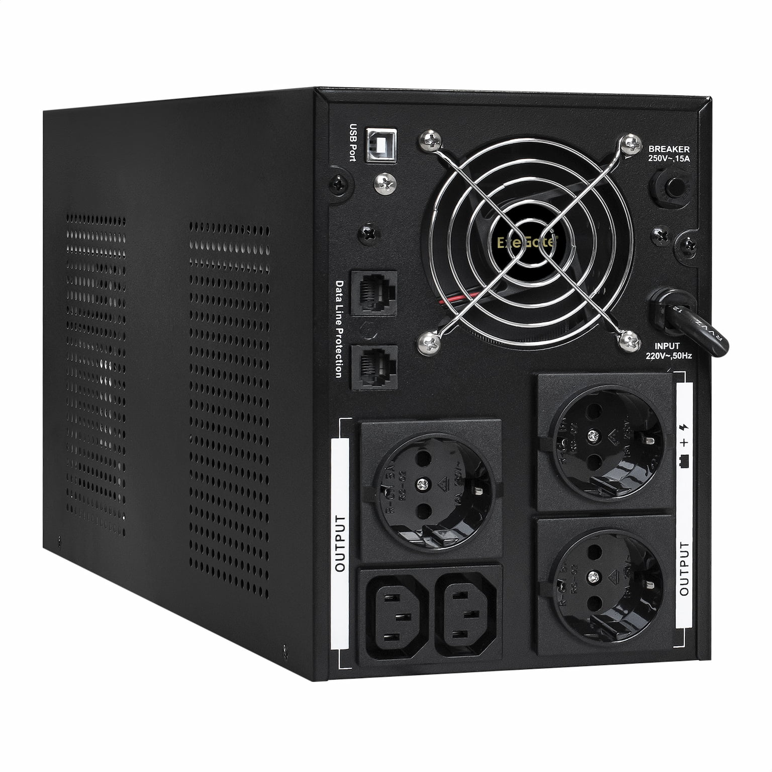 Источник бесперебойного питания ExeGate SpecialPro UNB-3000.LED.AVR.3SH.2C13.RJ.USB / 3000 ВА / 1800 Вт / 2 x IEC 320 C13, 3 x CEE 7 (евророзетка)