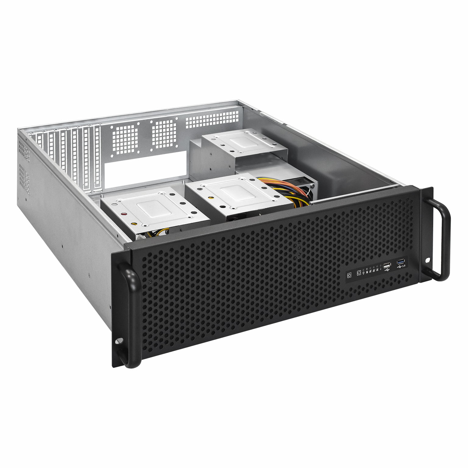 Серверный корпус ExeGate EX293903RUS Pro 3U450-09 (RM 19", высота 3U, глубина 450, БП 2U-800ADS, USB)
