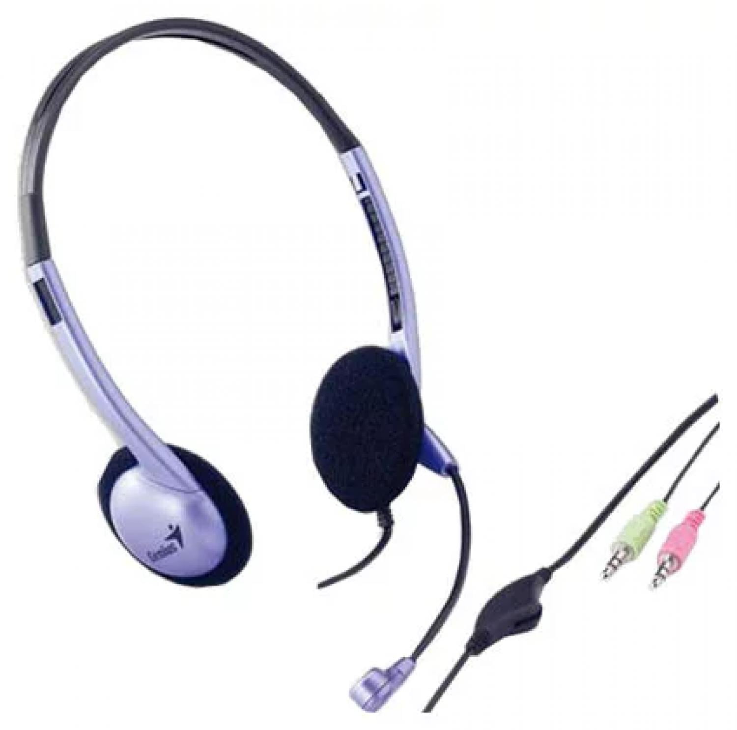 Гарнитура Genius HS-02B фиолетовый, проводная, 3.5 мм