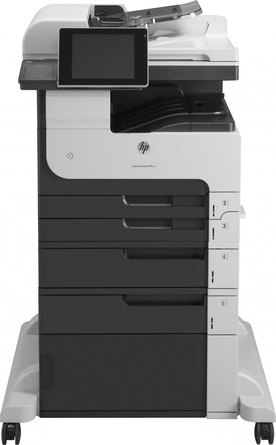 МФУ лазерное HP LaserJet Enterprise MFP M725f, лазерный принтер/сканер/копир/факс A3, 40ppm, 1200dpi, 1024Mb, 320Gb HDD, 5 trays 100+250+250+500+500, Cabinet, ADF100, Duplex, USB/LAN/FIH, Color LCD20i, 1y warr, repl. Q7830A M5035x, Q7831A M5035xs)