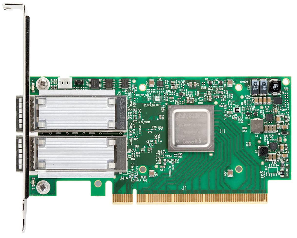 Сетевая карта MELLANOX ConnectX®-5 EN network interface card, 100GbE dual-port QSFP28, PCIe3.0 x16, tall bracket, ROHS R6