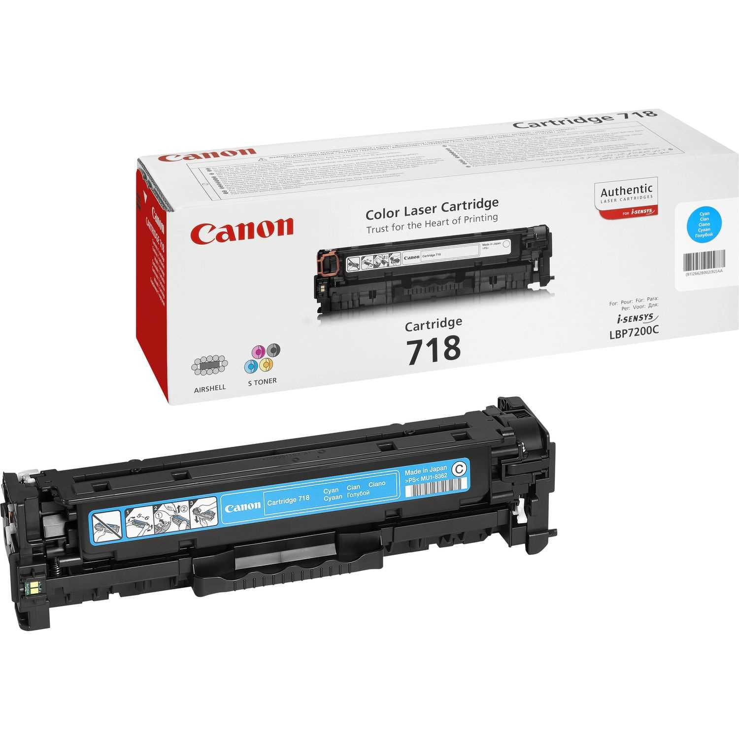 Картридж лазерный Canon Cartridge 718C (2661B002) голубой (2900 стр.) для Canon LBP7200/MF8330/8350