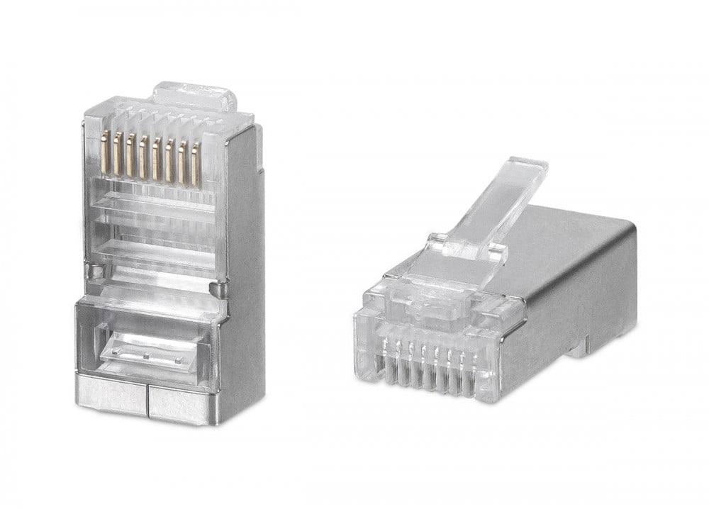 Коннектор WRline (WR-8P8C-5E-SH) FTP cat.5e RJ45 прозрачный (упак.: 100 шт)