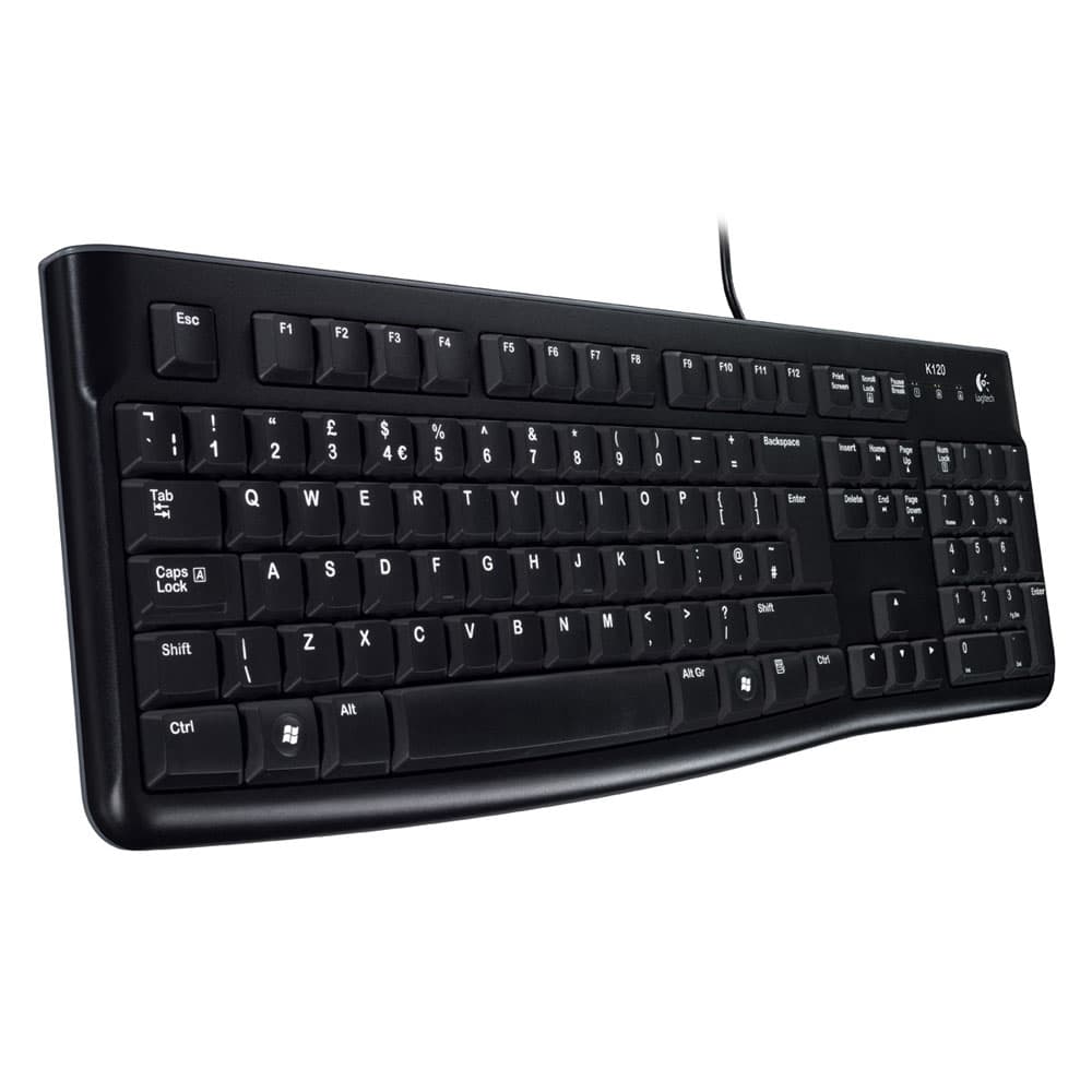Клавиатура проводная Logitech K120 for business, USB черный (заводская гравировка)