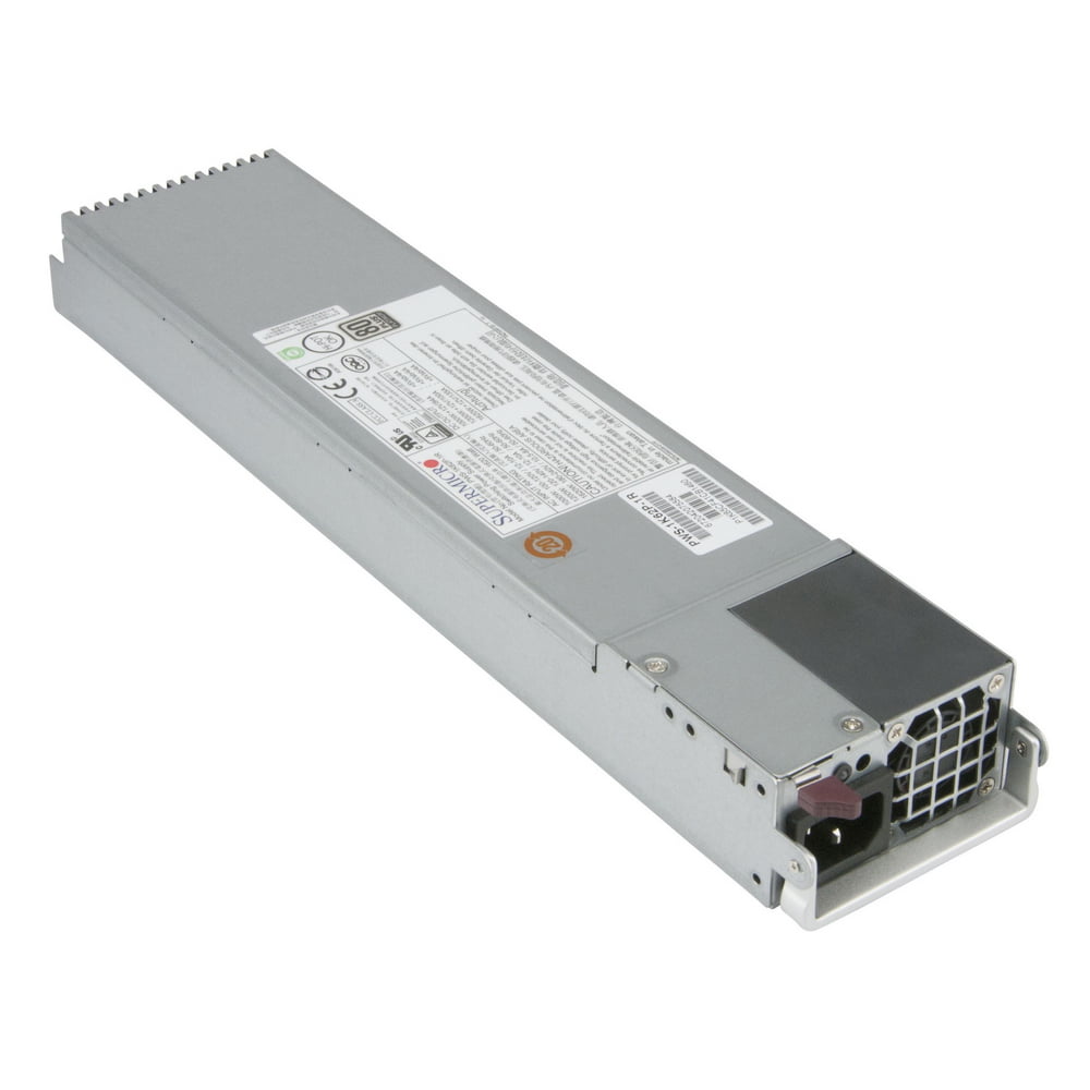 Серверный блок питания Supermicro PWS-1K62P-1R, 1620Вт, 80+ Platinum, 40мм, 1U, серебристый
