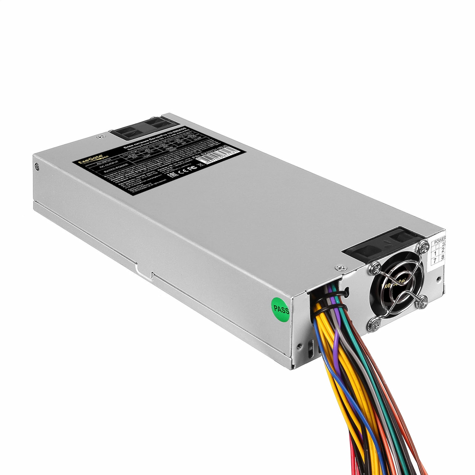 Блок питания серверный 500W ExeGate (RM-1U-500ADS) APFC, 4cm fan, 20+4pin/2x(4+4)pin, 5xSATA, 4xIDE