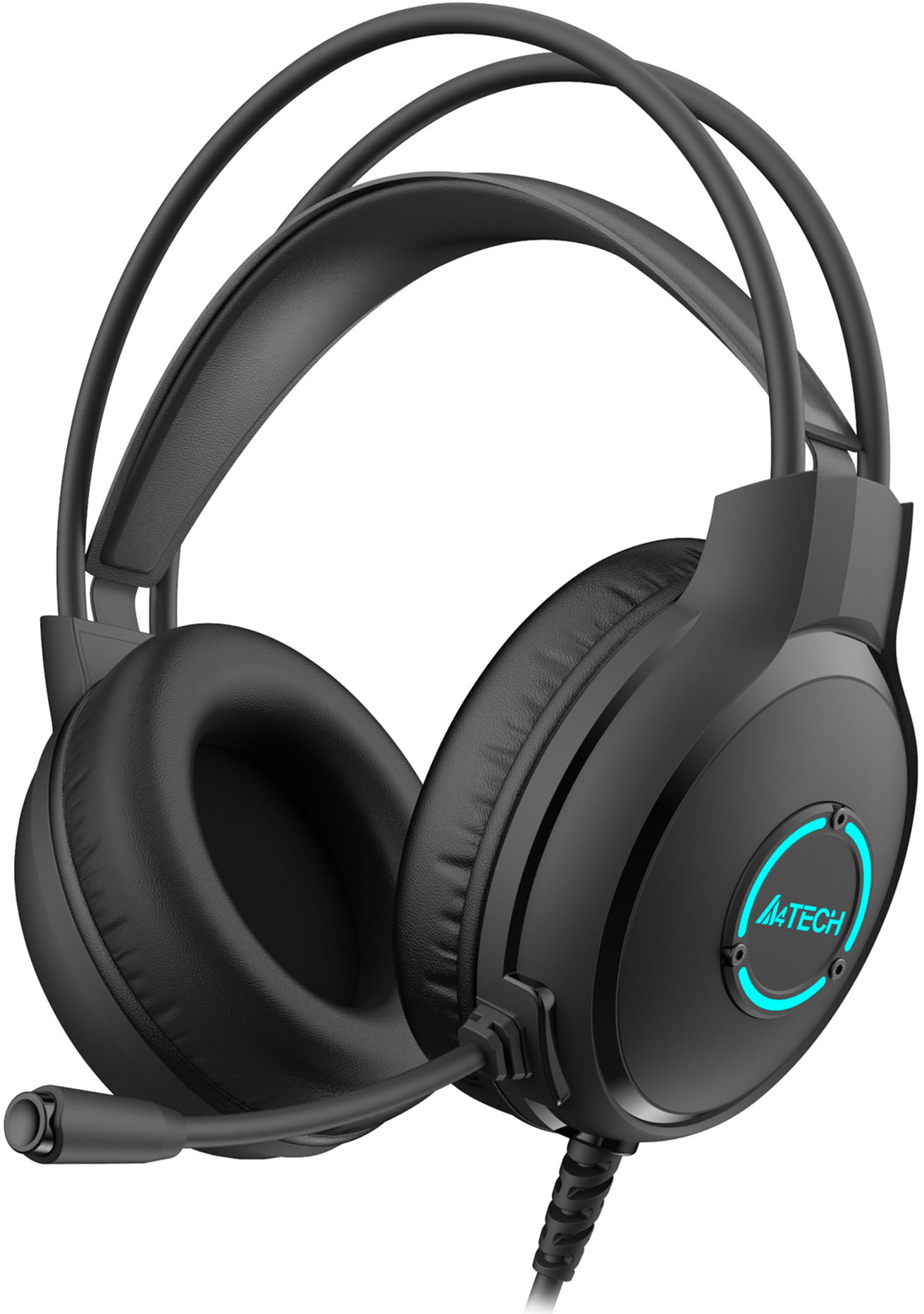 Гарнитура A4Tech Fstyler FH300U чёрный, проводная, USB, подсветка