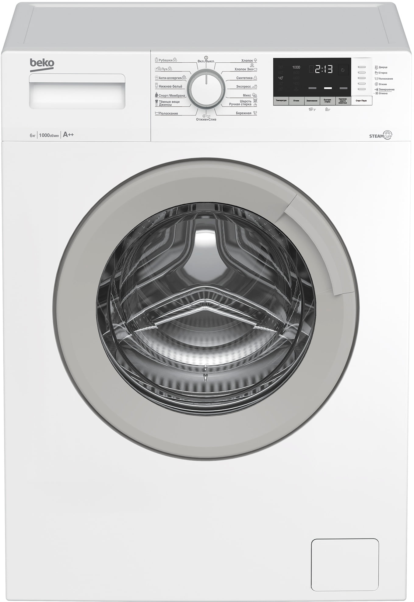 Стиральная машина Beko WSDN63512ZSW белый, загрузка фронтальная 6 кг, 1000 об/мин., класс: А