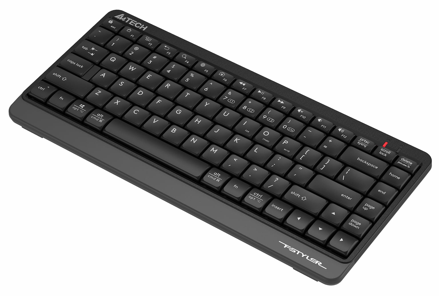 Клавиатура беспроводная A4Tech Fstyler FBK11, USB, Bluetooth/Радиоканал, черный/серый