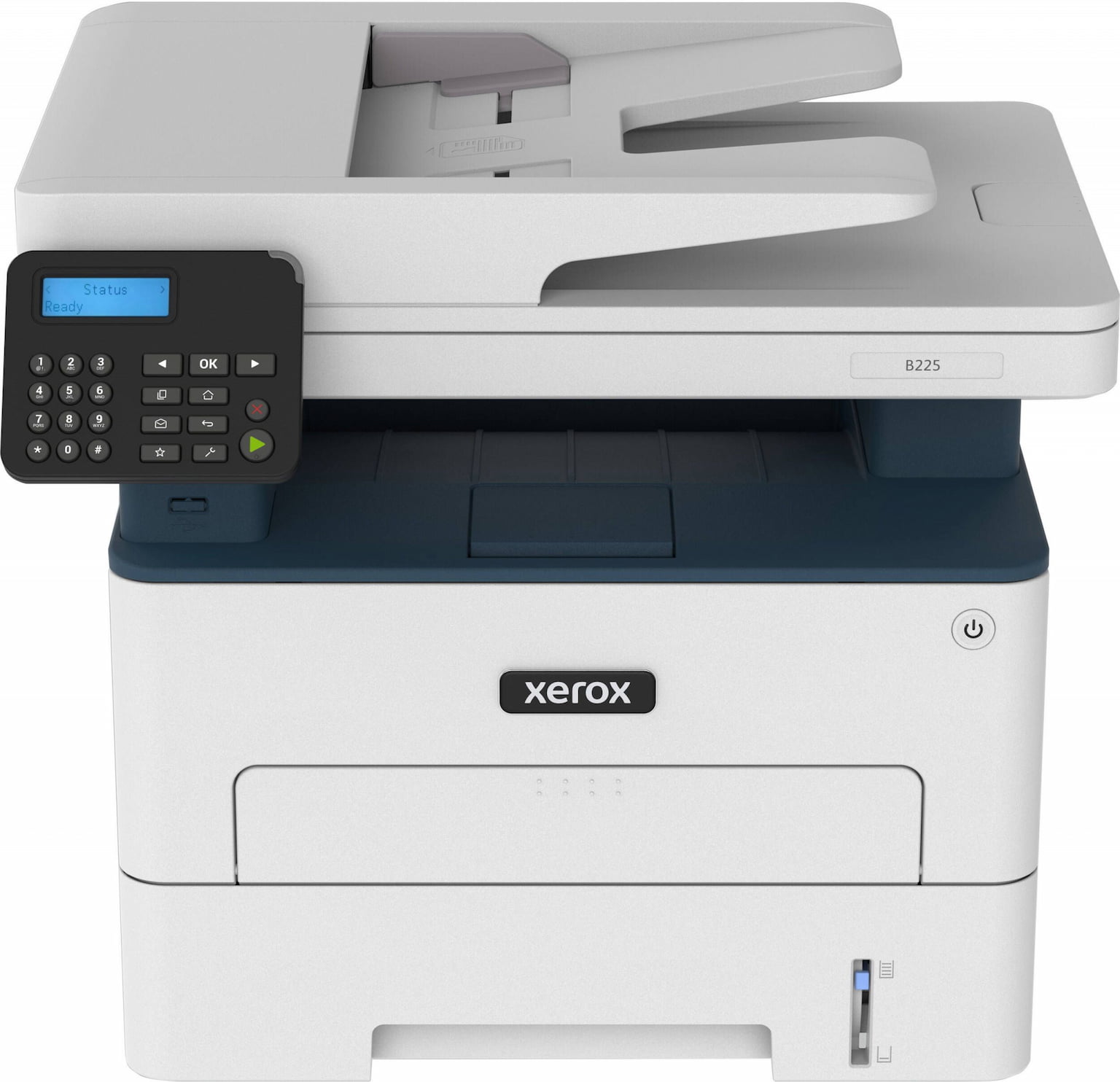МФУ лазерное Xerox B225 (B225V_DNI), A4, ч/б, печ. до 34 стр/мин., скан. до 23 стр/мин. (ч/б) 7 стр/мин. (цвет), 600x600dpi, USB, RJ-45, Wi-Fi