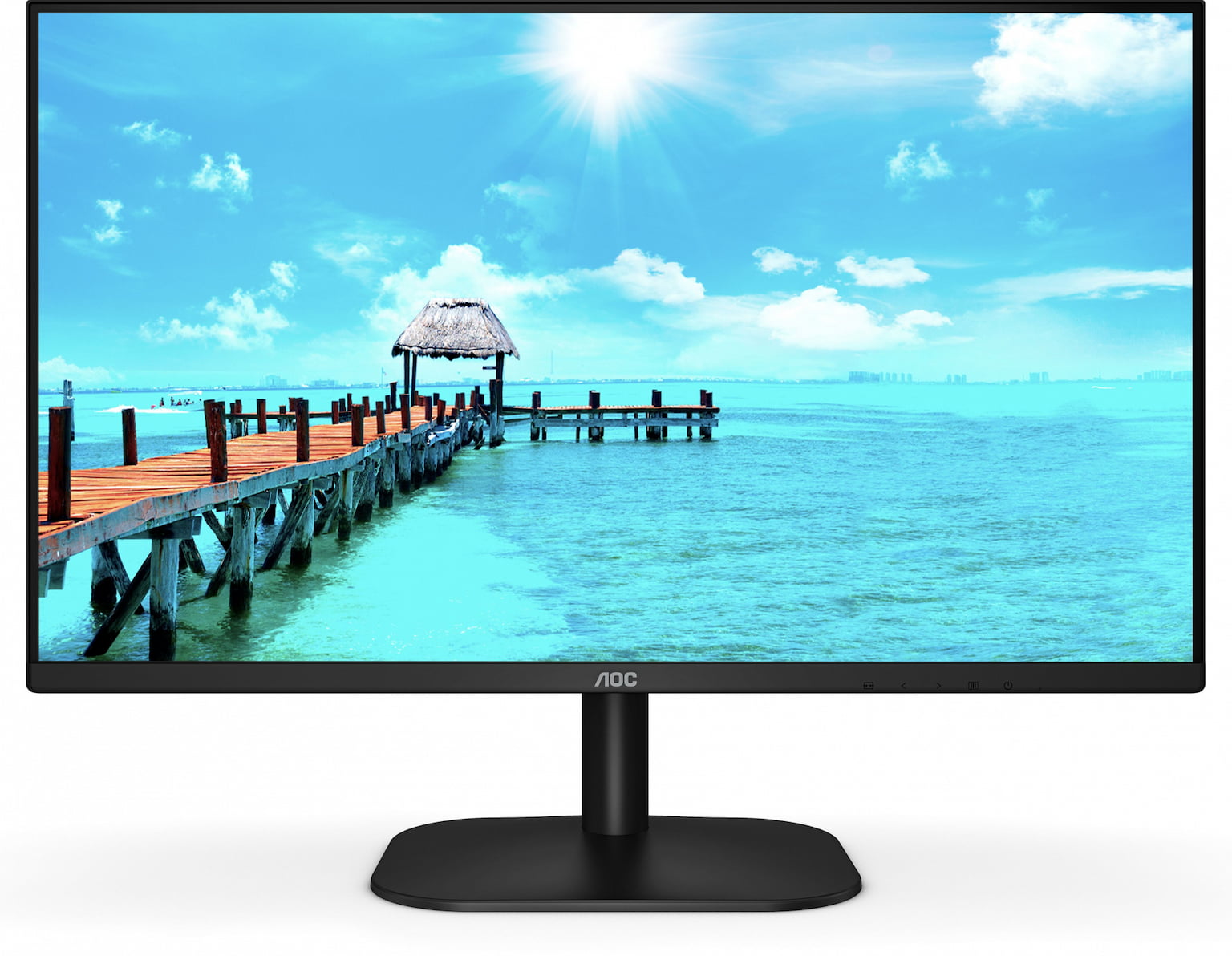 Монитор 27" AOC 27B2AM, VA 1920x1080, 75 Гц, 4 мс, 16:9, 250 кд/м², 1xHDMI, 1xVGA, 1x3.5 мм, черный