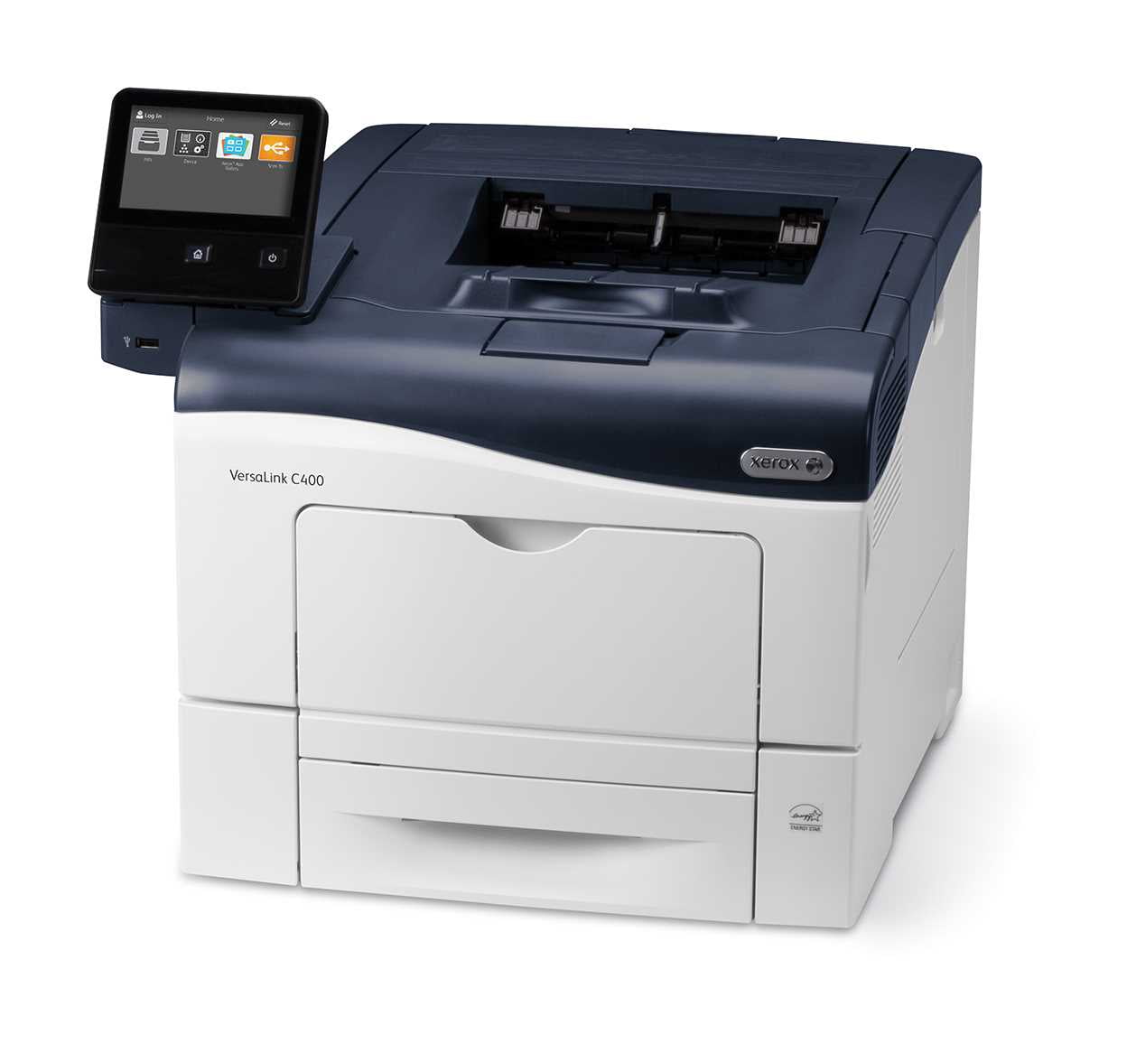 Принтер Xerox VersaLink С400DN (C400V_DN) цветной лазерный A4, 35 стр/мин, 600x600 dpi, 2048 Мб, дуплекс, подача: 700 лист., вывод: 250 лист., Post Script, Ethernet, USB, цветной ЖК-дисплей