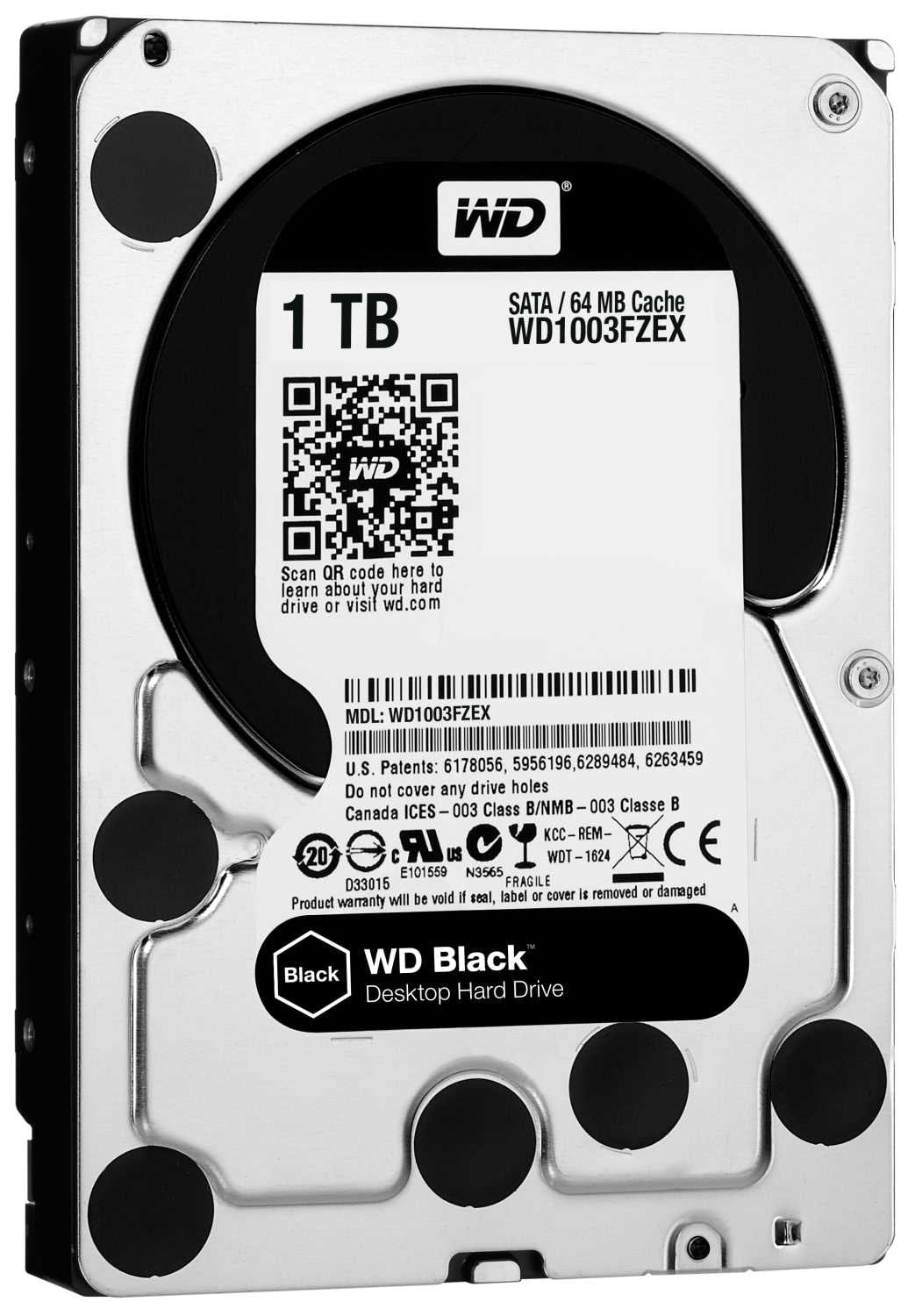 Жесткий диск Western Digital SATA-III 1Tb WD1003FZEX черный (7200rpm) 64Mb 3.5"
