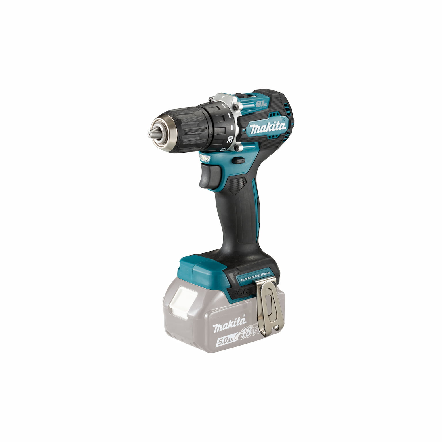 Дрель-шуруповерт Makita DDF487Z, 18 В, 0 Ач, 40 Нм, бесщеточный