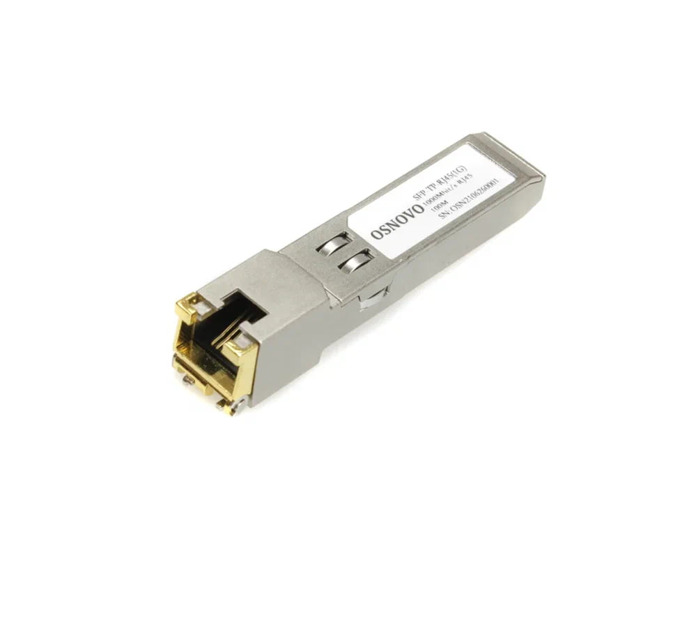 Трансивер OSNOVO OSNOVO Медный SFP модуль Gigabit Ethernet с разъемом RJ45 до 100 м