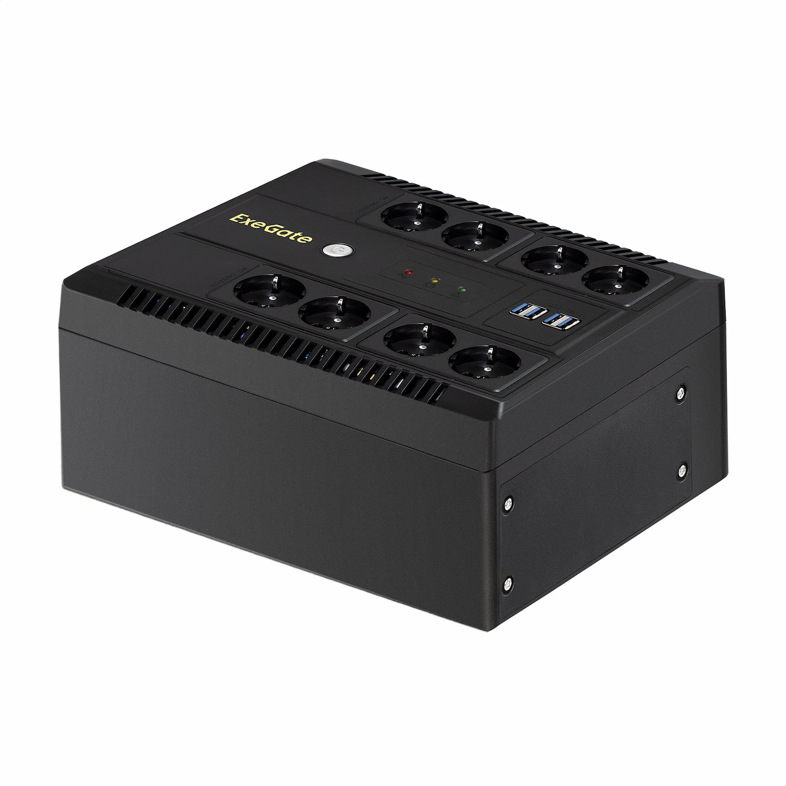 Источник бесперебойного питания ExeGate NEO NNB-1000.LED.AVR.8SH.CH / 1000 ВА / 650 Вт / 8 x CEE 7 (евророзетка)